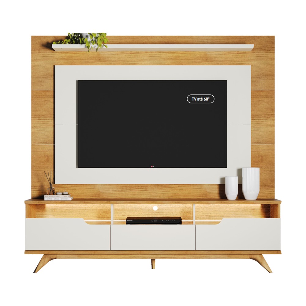Painel com rack para TV até 60 polegadas